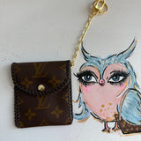 The Cardinal - Monogram LV Card Holder/Keychain in Black