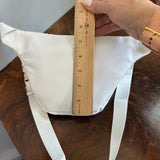 White Nylon Prada Tag Sling/Fanny Bag