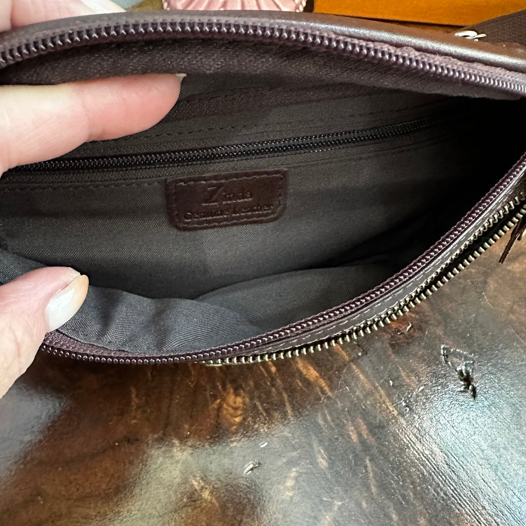 Dark Brown Leather Sling Bag/Fanny Pack/Bumbag - Monogram LV