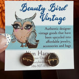 Upcycled Ferragamo Rivet Earring Studs