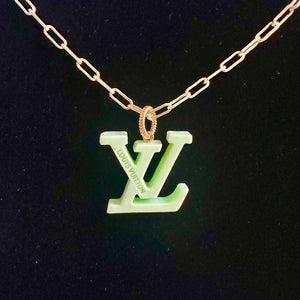 Upcycled LV Necklace
