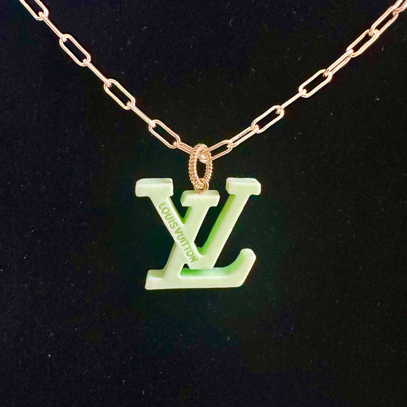 Upcycled LV Necklace