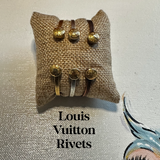 Double Rivet Bangle Bracelets - Gucci and LV