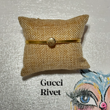 Single Rivet Bangle Bracelets - Gucci and LV