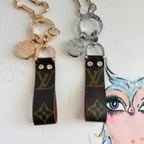 Animal Lover Upcycled Louis Vuitton Key Chain / Bag Charm