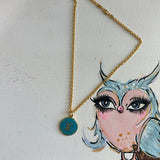 Upcycled Small Turquoise LV Trunks & Bags Necklace