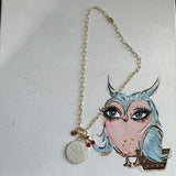 Large White LV Trunks & Bags Pendant with charms on GF Paperclip Chain Necklace