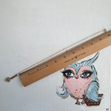 Upcycled J'ADior Zipper Pull on Gold-Filled Paperclip Chain Necklace