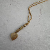 Upcycled J'ADior Zipper Pull on Gold-Filled Paperclip Chain Necklace