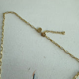 Upcycled Gucci Blingy Charm Necklace with Paperclip Chain