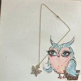 Upcycled Gucci Butterfly Charm Necklace