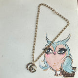 Upcycled Multicolored Gucci CC Charm Necklace