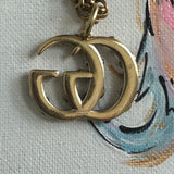 Upcycled Multicolored Gucci CC Charm Necklace