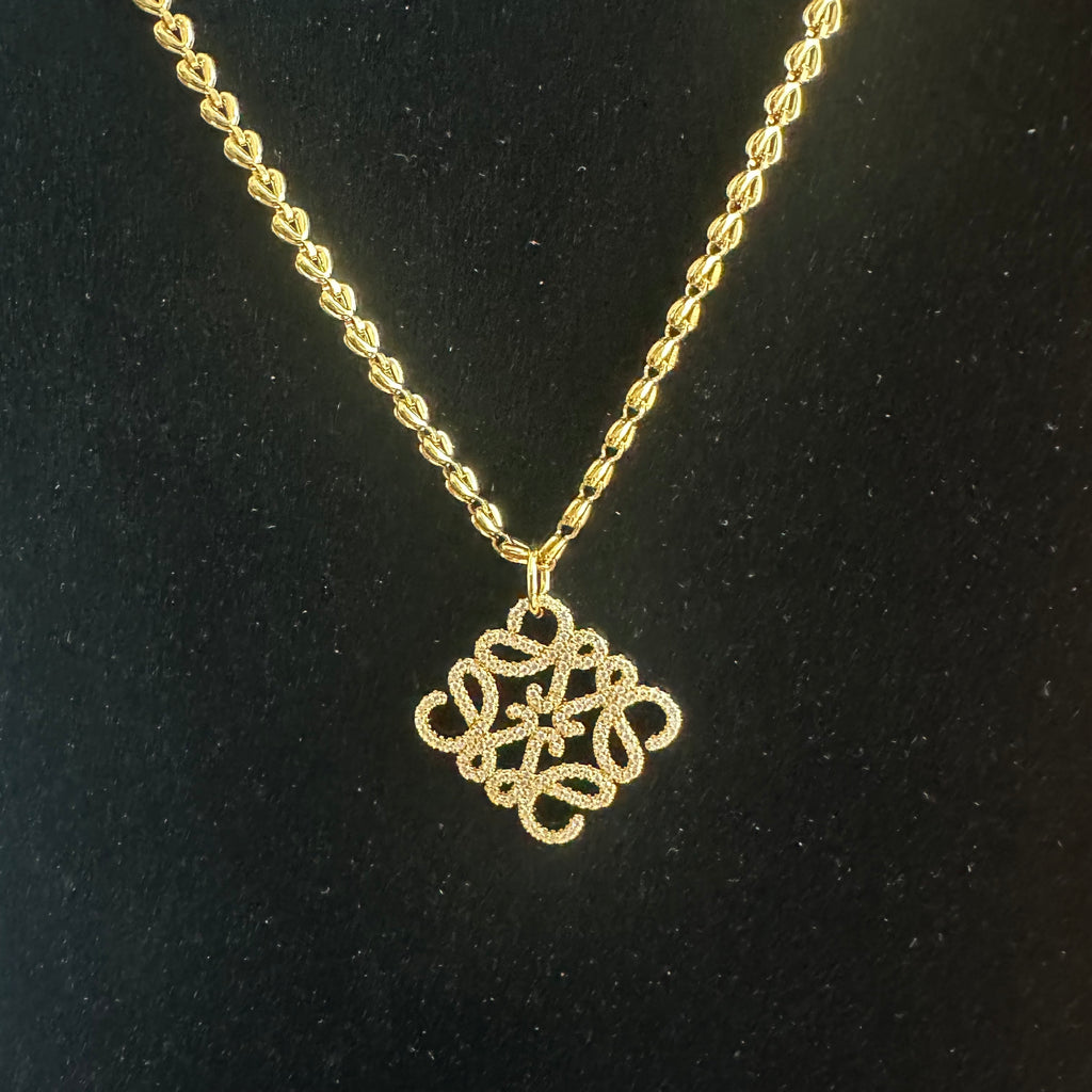 Upcycled Loewe Anagram Blingy Necklace