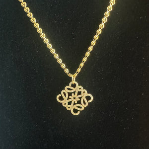 Upcycled Loewe Anagram Blingy Necklace