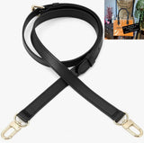 Black Leather Crossbody Strap - 0.7 inch wide