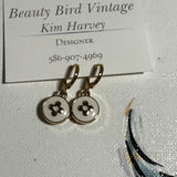 LV Flower Earrings - Simple Gold Hoops