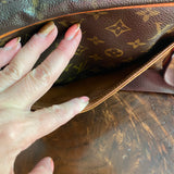 The Sparrow Crossbody - Vintage Monogram in Tan
