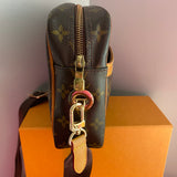 The Sparrow Crossbody - Vintage Monogram in Tan