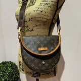 The Dove Crossbody - Vintage Monogram in Tan