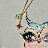 LV Double Charm Necklace - Gold-Filled Rolo Chain
