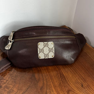 Brown GG Leather Sling Bag/Fanny Pack/Bumbag - GG