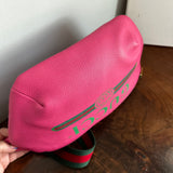 Gucci Sherry Line Pink Leather Sling Bag/Fanny Pack/Bumbag