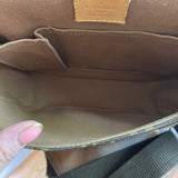 The Peacock Messenger - Vintage Monogram in Tan