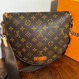 The Dove Crossbody - Vintage Monogram in Tan