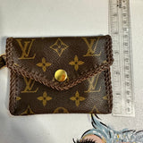 The Cardinal Card Holder/Wallet/Wristlet - Monogram in Chocolate