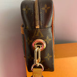 The Sparrow Crossbody - Vintage Monogram in Tan