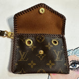 The Cardinal Card Holder/Wallet/Wristlet - Monogram in Chocolate