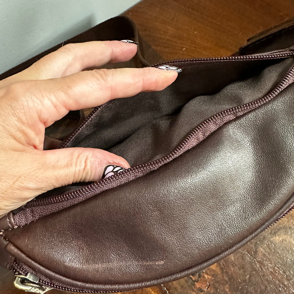 Brown GG Leather Sling Bag/Fanny Pack/Bumbag - GG