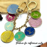 Large Purple LV Trunks & Bags with Heart Charm Necklace