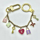 LV Double Charm Necklace - Gold-Filled Rolo Chain