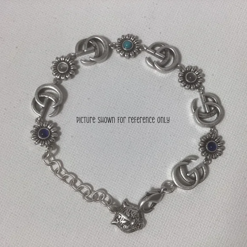 Upcycled Silver Gucci GG Flower Earrings