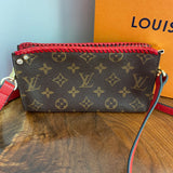 The Junco Crossbody - Vintage Monogram in Red