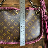 The Peacock - Vintage Monogram Hobo Crossbody in Violet