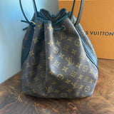 The Owl - Vintage Monogram Shoulder Bag in Black