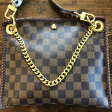The Nuthatch - Vintage Damier Crossbody with Cheetah Strap