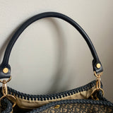 The Swan Crossbody/Tote - Vintage Dior Trotter Canvas in Navy (TWO straps!)