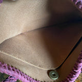 The Peacock - Vintage Monogram Hobo Crossbody in Violet