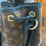 The Owl - Vintage Monogram Shoulder Bag in Black