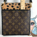 The Robin - Vintage Monogram Cheetah Crossbody