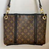 The Owl - Vintage Monogram Shoulder Bag in Black