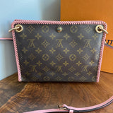The Swan Crossbody - Vintage Monogram in Pale Pink