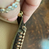 The Junco Wallet/Wristlet - Vintage Monogram with Ombre Brown