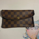 The Junco Wallet on Chain - Vintage Damier in Brown