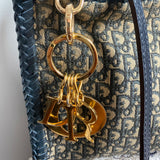 The Swan Crossbody/Tote - Vintage Dior Trotter Canvas in Navy (TWO straps!)