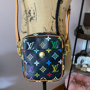 The Junco Crossbody Bag - Vintage Multicolor in Black